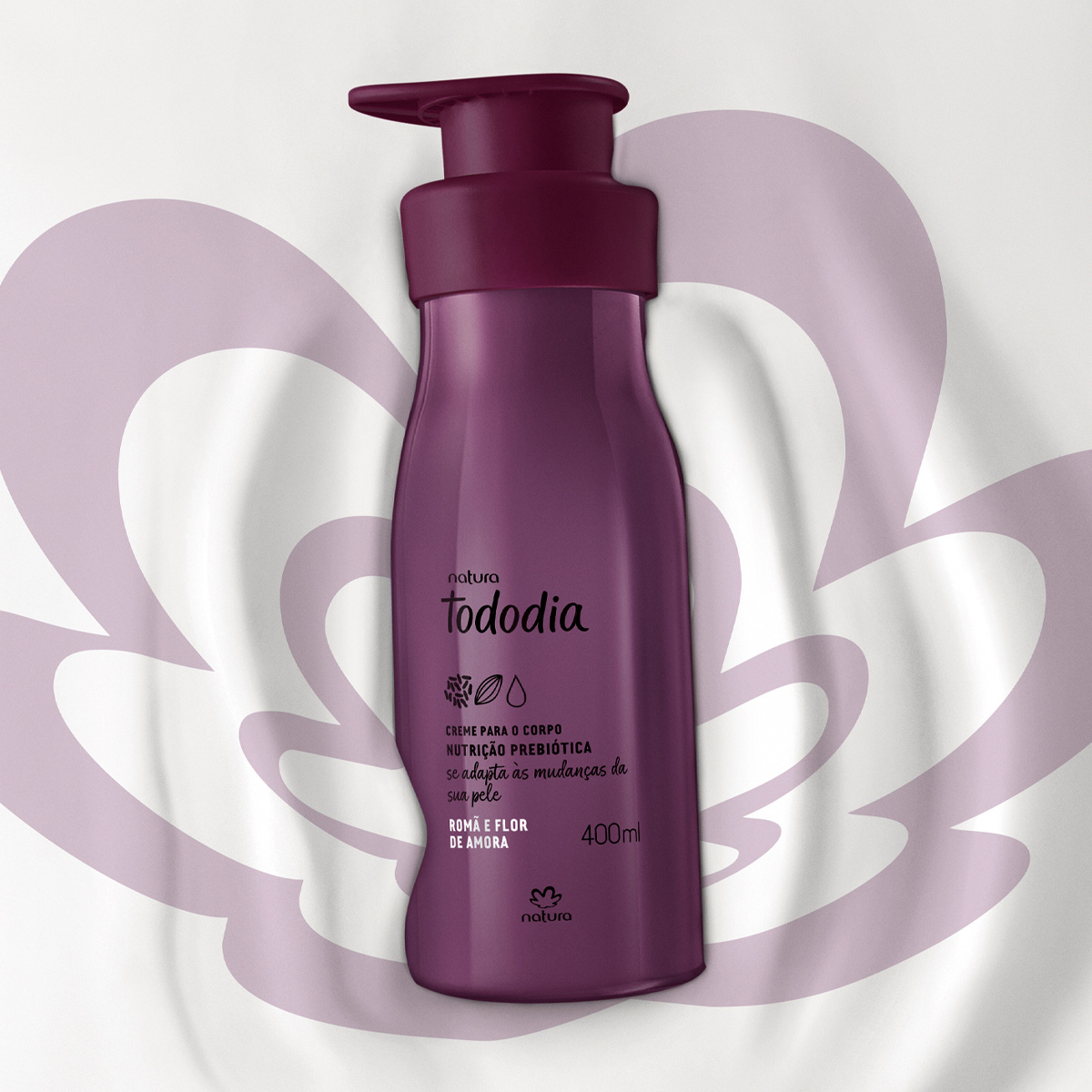 Creme Desodorante Nutritivo Para o Corpo Tododia Romã e Flor de Amora