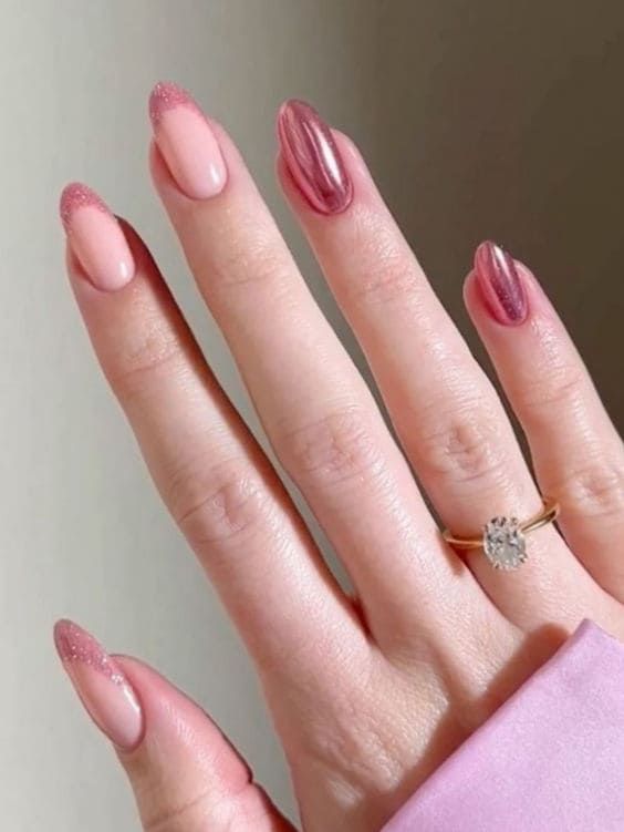 unhas francesinhas cromadas 8