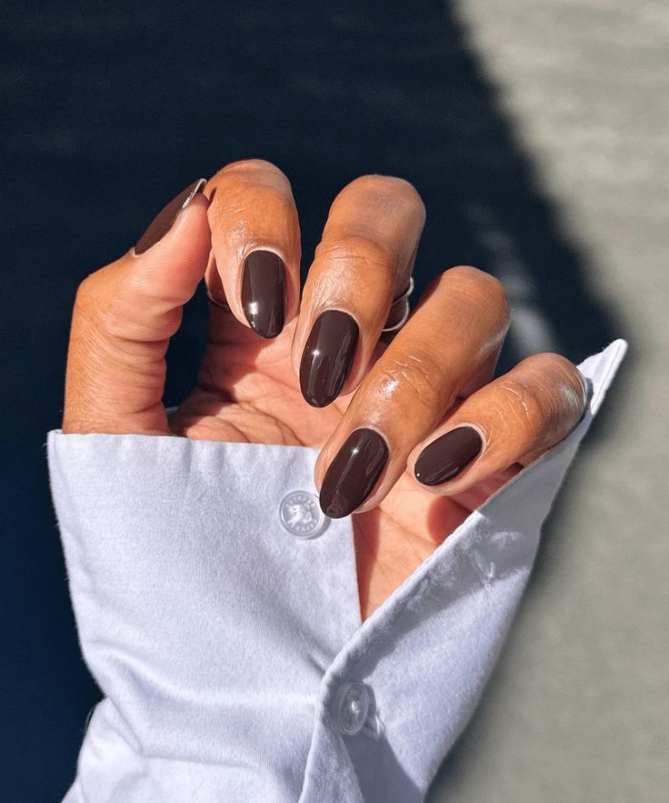 cores de esmalte outono marrom intenso